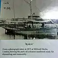 Barco Ilala por volta de 1875
