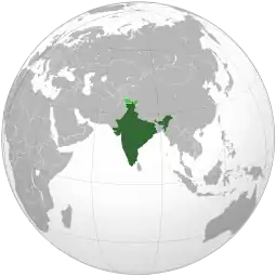 Localização da Índia