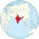 Localização da Índia