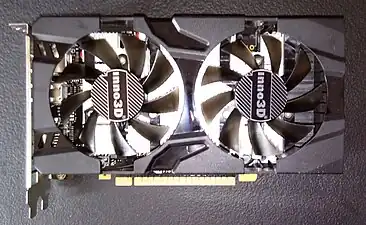 Uma Inno3D GeForce GTX 1050 Twin X2.