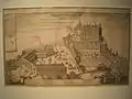 O Schloss Ambras num desenho de 1649