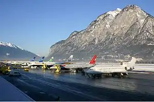 Aeroporto durante o inverno