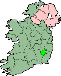 Localização do Condado de Carlow na Irlanda