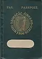 Capa do passaporte do Estado Livre da Irlanda emitido em 1927 (nome do titular removido).
