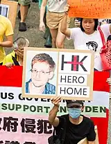 Apoio a Snowden em Hong Kong