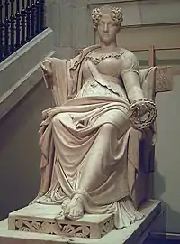 Maria Isabel de Portugal (1797–1818), esculpida em estilo neoclássico. ca. 1826