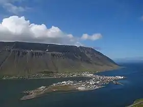 Vista aérea de Ísafjörður
