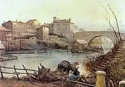 A ilha Tiberina e a Ponte Céstio