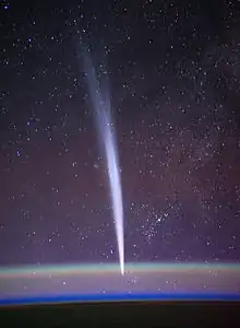 Comet Lovejoy seen from orbit