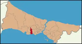 Localização de Avcılar na Província de Istambul