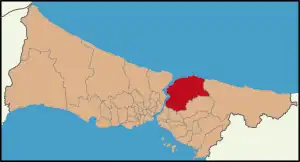 Localização de Beykoz na Província de Istambul