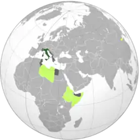 Localização de Reino da Itália