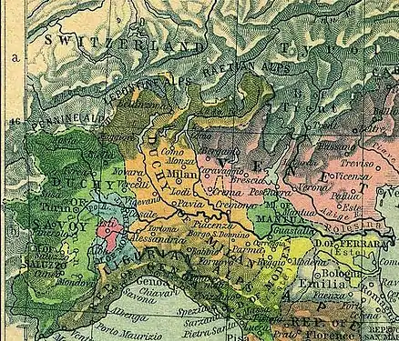 Detalhe de mapa histórico Historical Atlas por William Shepherd, da Perry-Castañeda Library Map Collection, Universidade do Texas, Austin
