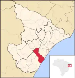 Localização de Itaporanga D'Ajuda em Sergipe