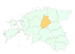 Localização de Paide, no território estoniano.