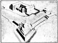 Castelo local em construção segundo desenho de 1605