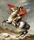 Napoleão cruzando os Alpes, por Jacques Louis David
