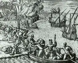 Jacques de Sores saqueando e incêndiando Havana
