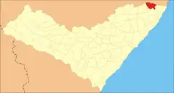 Localização de Jacuípe em Alagoas