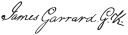 Assinatura de James Garrard