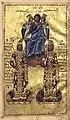 Miniatura de cerca de 1125, representando o imperador João II Comneno, com seu filho Aleixo Comneno .