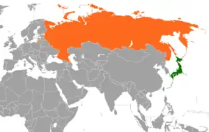 Mapa indicando localização do Japão e da Rússia.