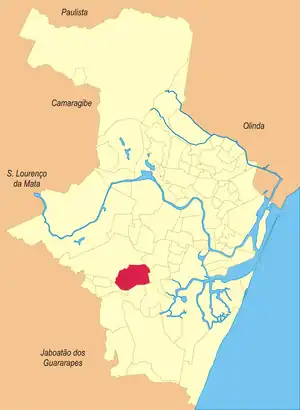 Localização do bairro Jardim São Paulo no Recife