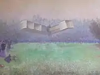 Joaquim Fernandes Machado - O primeiro voo de Santos Dumont (c. 1906). Acervo da Pinacoteca do Amazonas