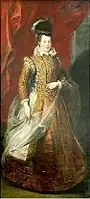 Retrato de Joana de Áustria (1621-25), Peter Paul Rubens, óleo sobre tela, 247 × 116 cm, Museu do Louvre, Paris