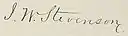 Assinatura de John W. Stevenson