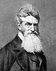Retrato preto e branco de John Brown