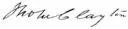 Assinatura de John M. Clayton