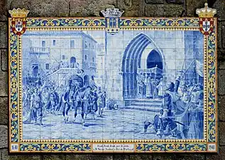 Aclamação de D. João IV, in 1640, Ponte de Lima, Portugal 1940.