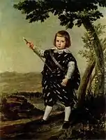 O príncipe retratado por Juan Bautista Martínez del Mazo.