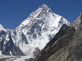 K2, parte do Himalaia e segunda montanha mais alta do mundo.