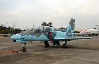 Uma aeronave Hongdu JL-8 da força aérea da Bolívia.