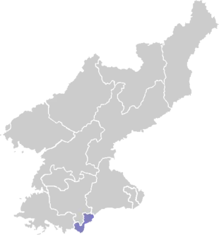 Localização de Kaesong na Coreia do Norte