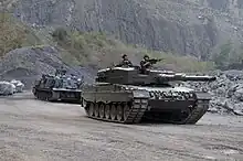 Um blindado Leopard 2A4 do exército austríaco.