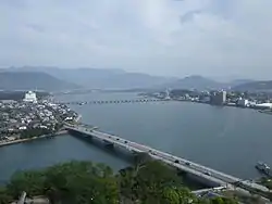 Vista do Rio Matsuura em Karatsu