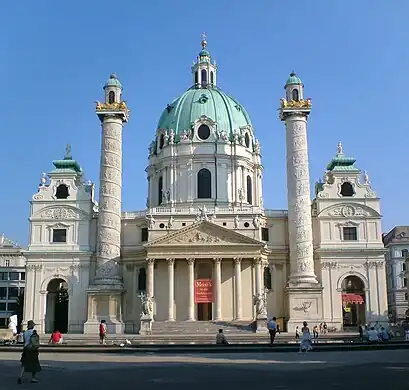 A Igreja de São Carlos Borromeo, Viena.