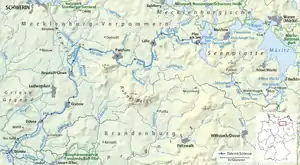 Mapa do curso do rio