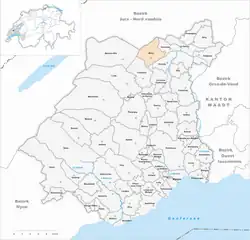 Localização de Moiry na Suíça.