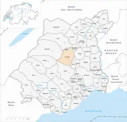 Localização de Pampigny na Suíça.