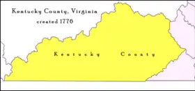 Localização de Condado de Kentucky