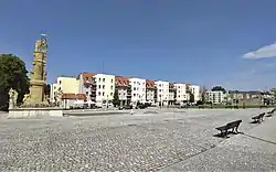 Coluna mariana na antiga Praça do Mercado