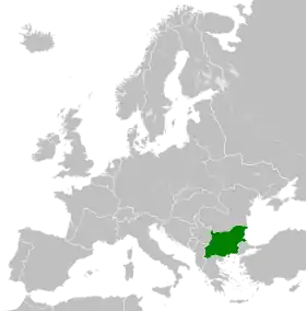 Localização de Bulgária