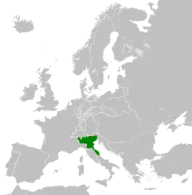 Localização de Reino de Itália