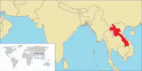 Localização de Reino de Luang Prabang