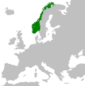 Localização de Noruega