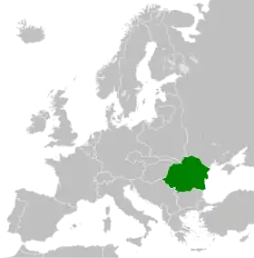 Localização de Romênia